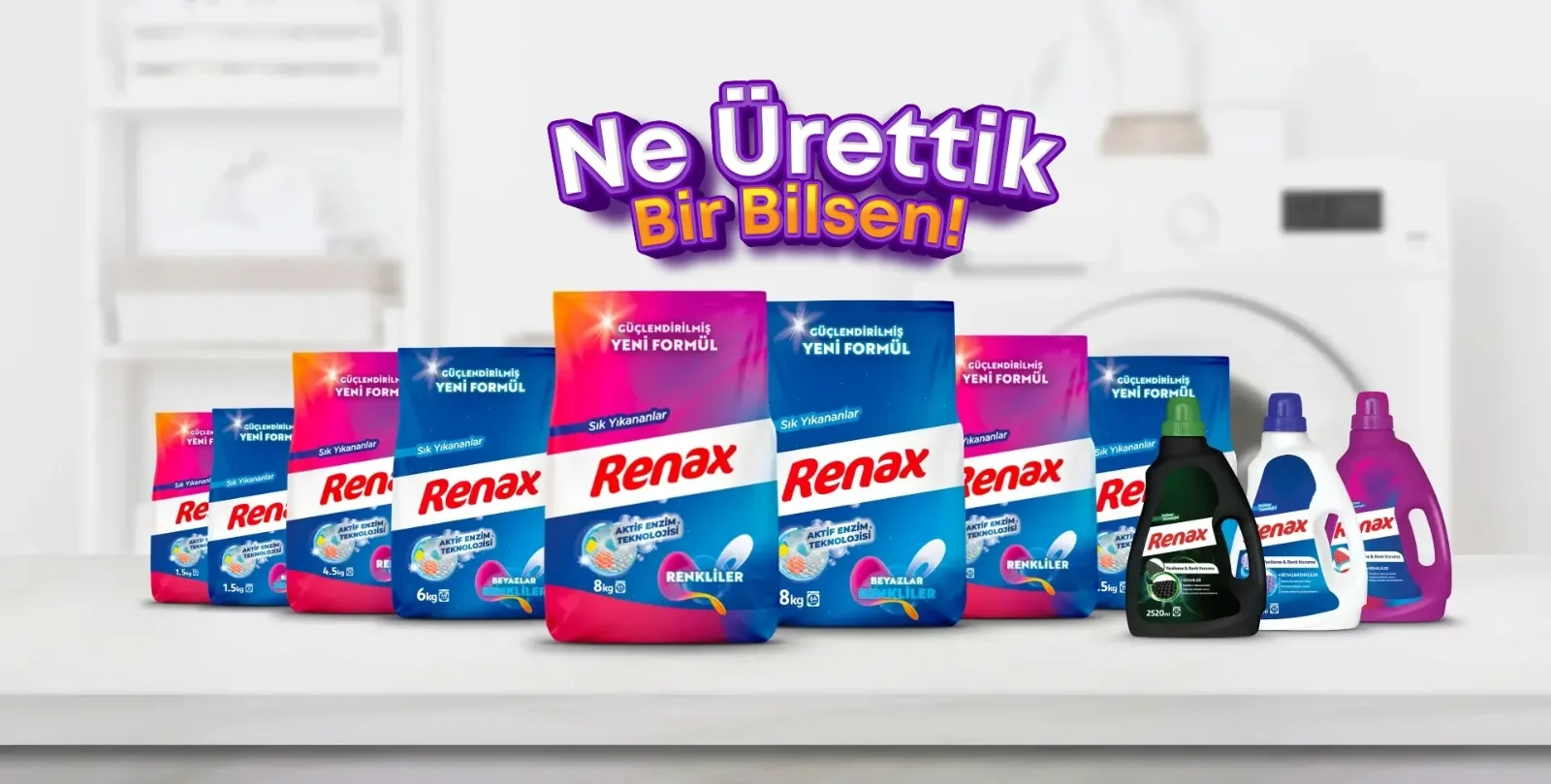 Renax — Aktif enzim teknolojili geniş deterjan ailesi